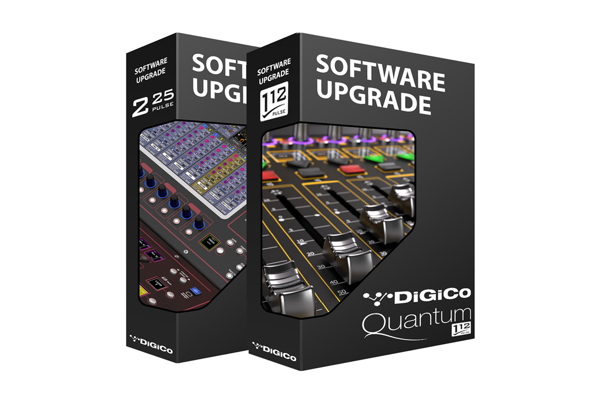 Imagen oficial de las actualizaciones Pulse para las consolas DiGiCo Quantum112 y Quantum225