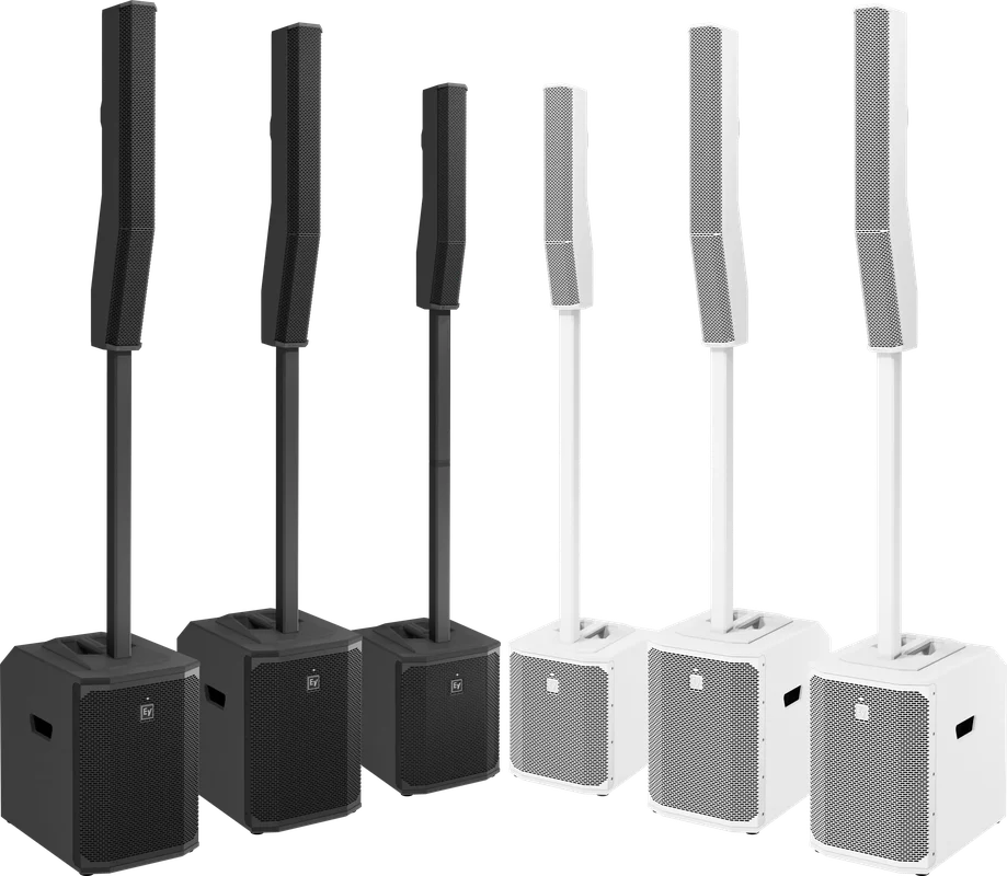 Sistemas de PA en columna Electro-Voice EVOLVE G2 en acabados negro y blanco